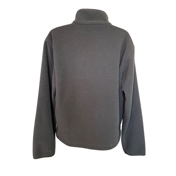 Akwa Sport Black Full Zip Fleece Jacket S Streetwear Normcore Y2K Outdoor Vibes - Picture 3 of 7